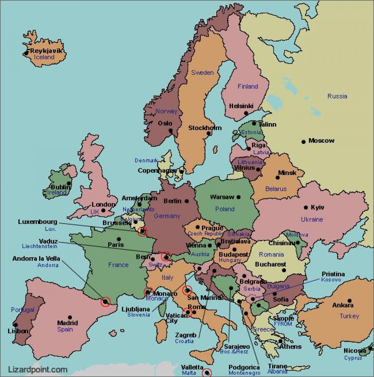 Harta e bukureshtit evropë