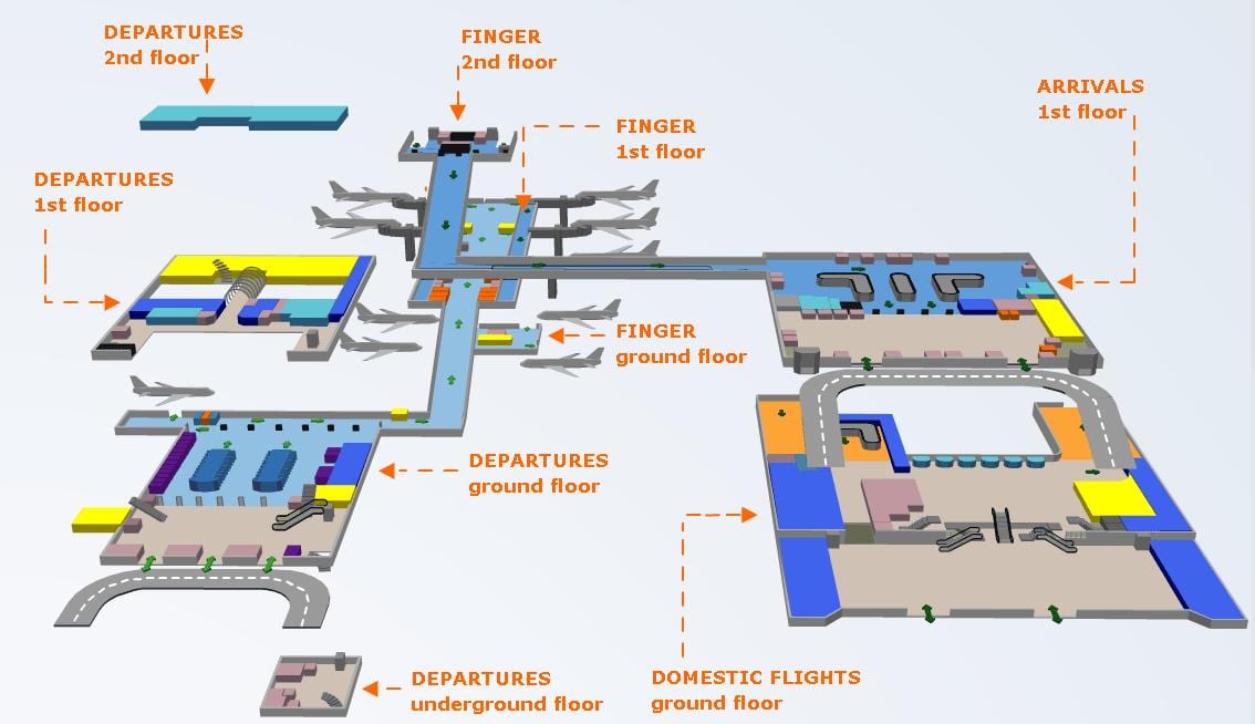 pnjp aeroporti hartë