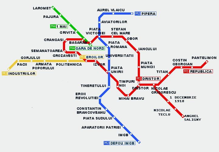 treni hartë bukuresht