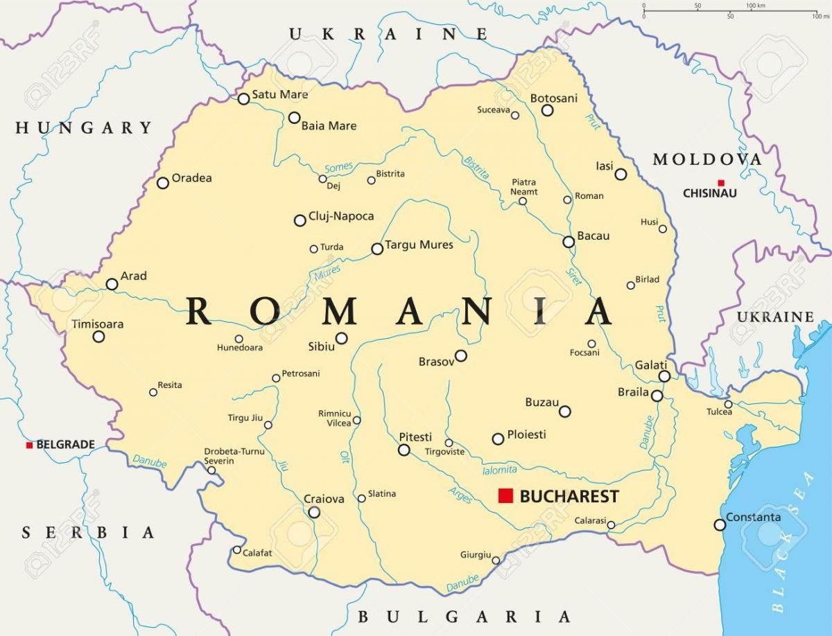 kryeqyteti i rumanisë hartë