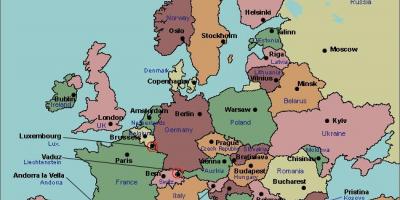 Harta e bukureshtit evropë
